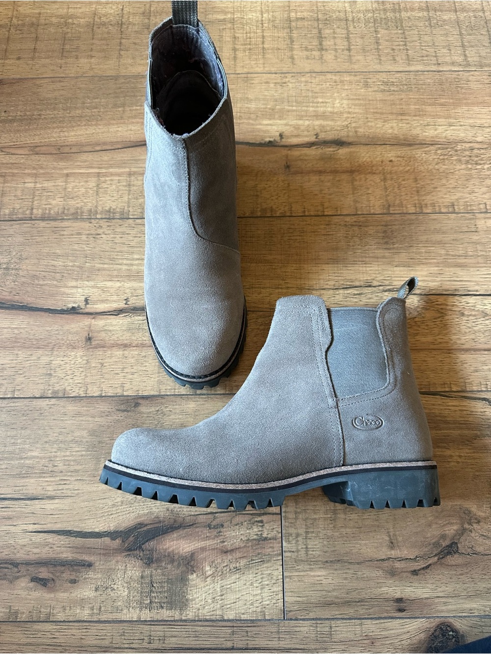 Chaco Women’s Waterproof Suede Chelsea Boot — Taupe